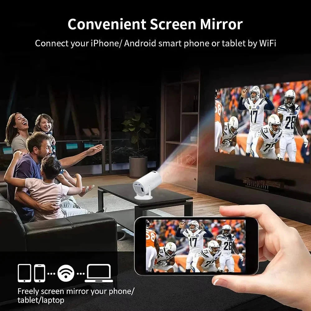 Salange P300 Mini Portable Projector – 4K Decoding, Android 11, WiFi & Bluetooth 5.1