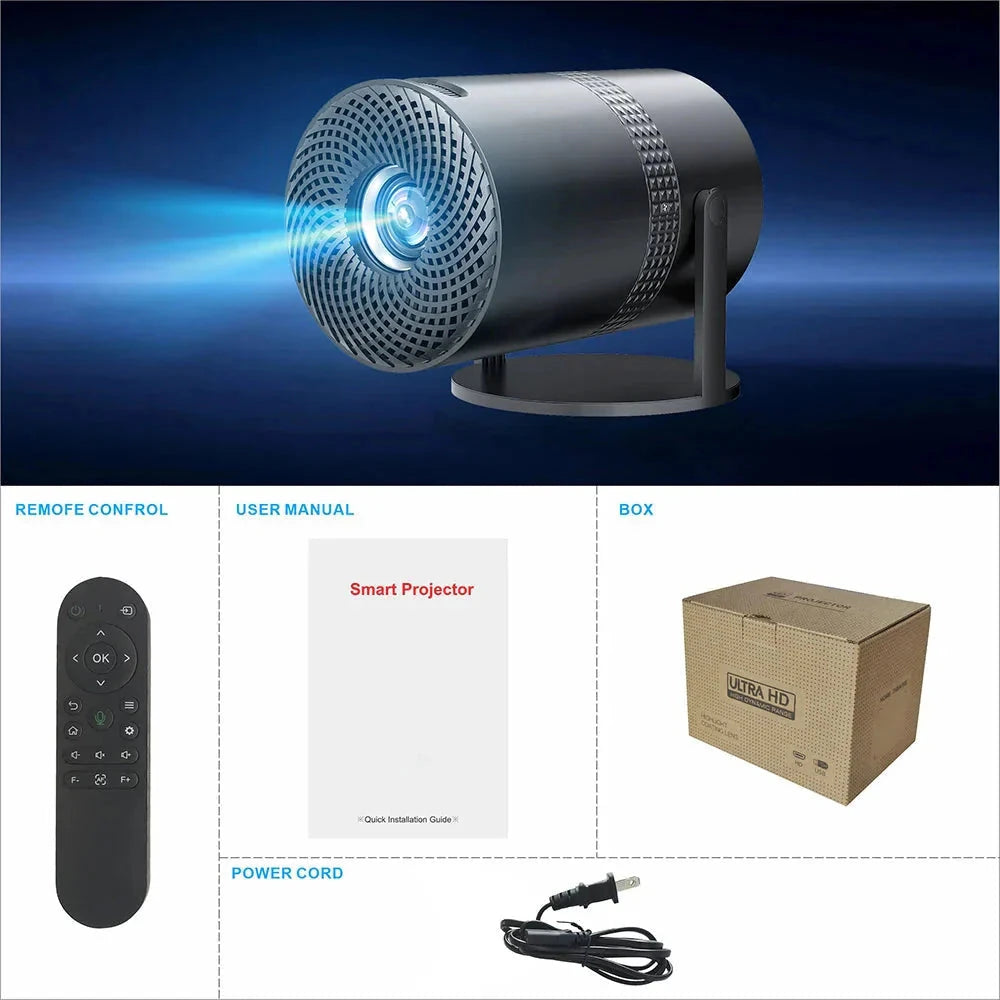 Salange P300 Mini Portable Projector – 4K Decoding, Android 11, WiFi & Bluetooth 5.1