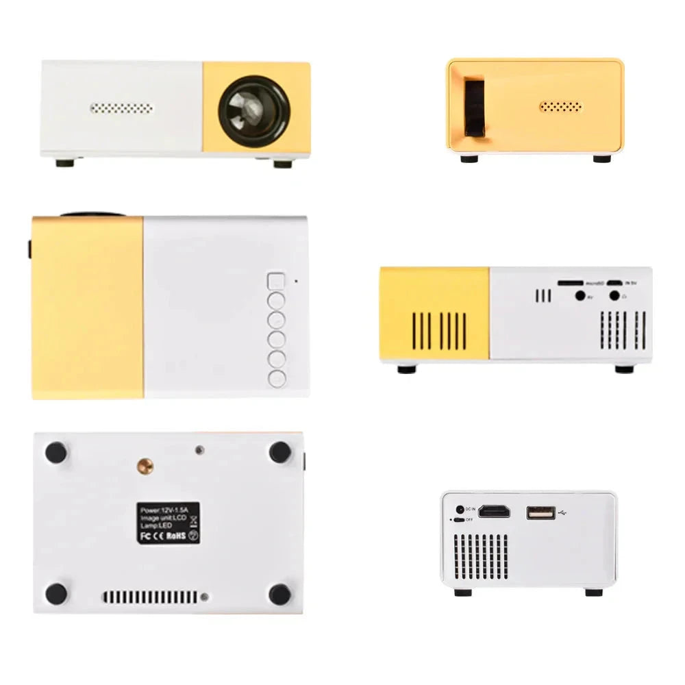 1080P Full HD Mini Projector – 4K Video Playback, Portable LED, HDMI & WiFi Connectivity